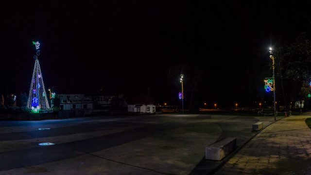 Imagen de las luces de la Navidad pasada en Santa Cruz.