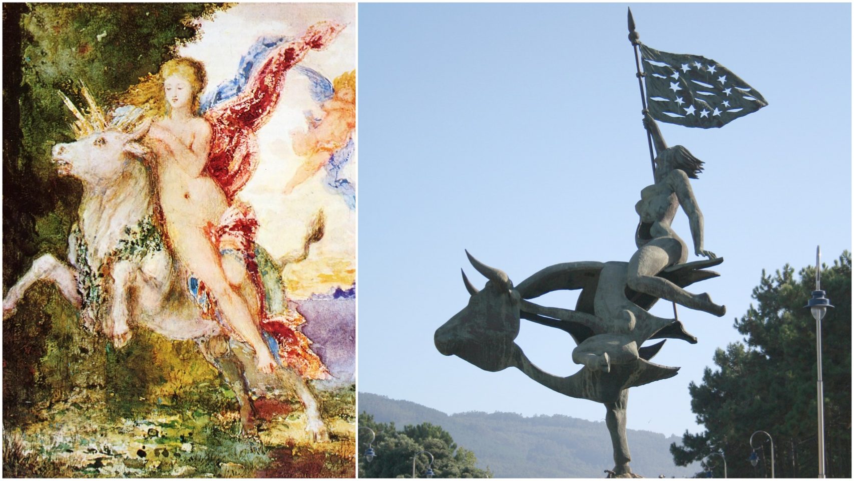 La pintura de Gustave Moreau y la escultura de Juan Oliveira Viéitez en Vigo.