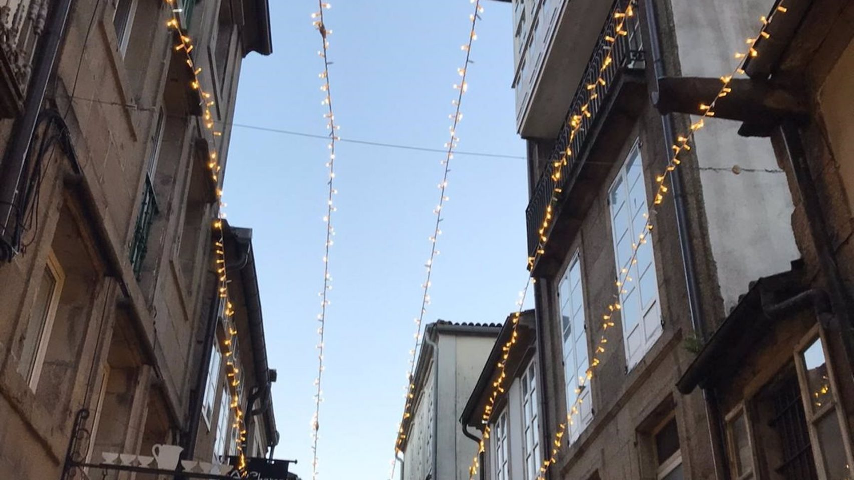 Una de las calles de Santiago de Compostela la pasada Navidad.
