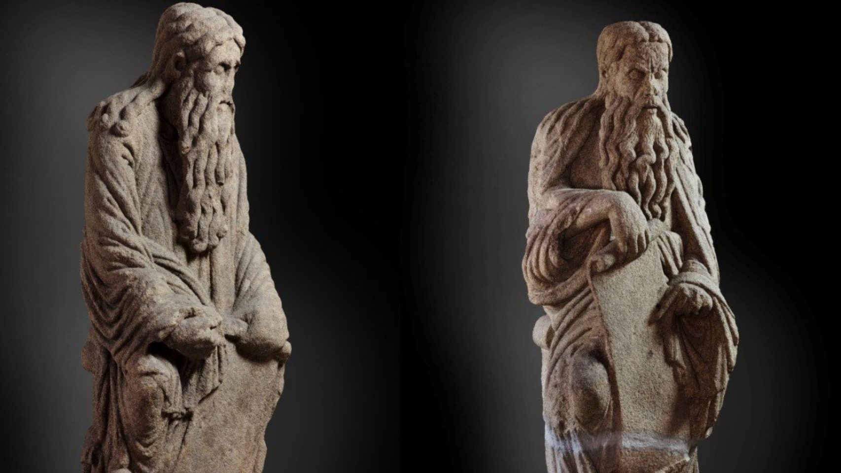 Las estatuas de Abraham e Isaac, del Maestro Mateo.