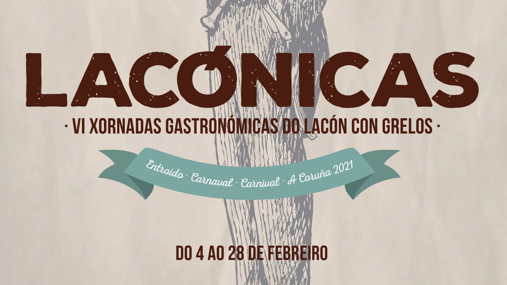 Cartel de las jornadas gastronómicas Lacónicas de A Coruña.