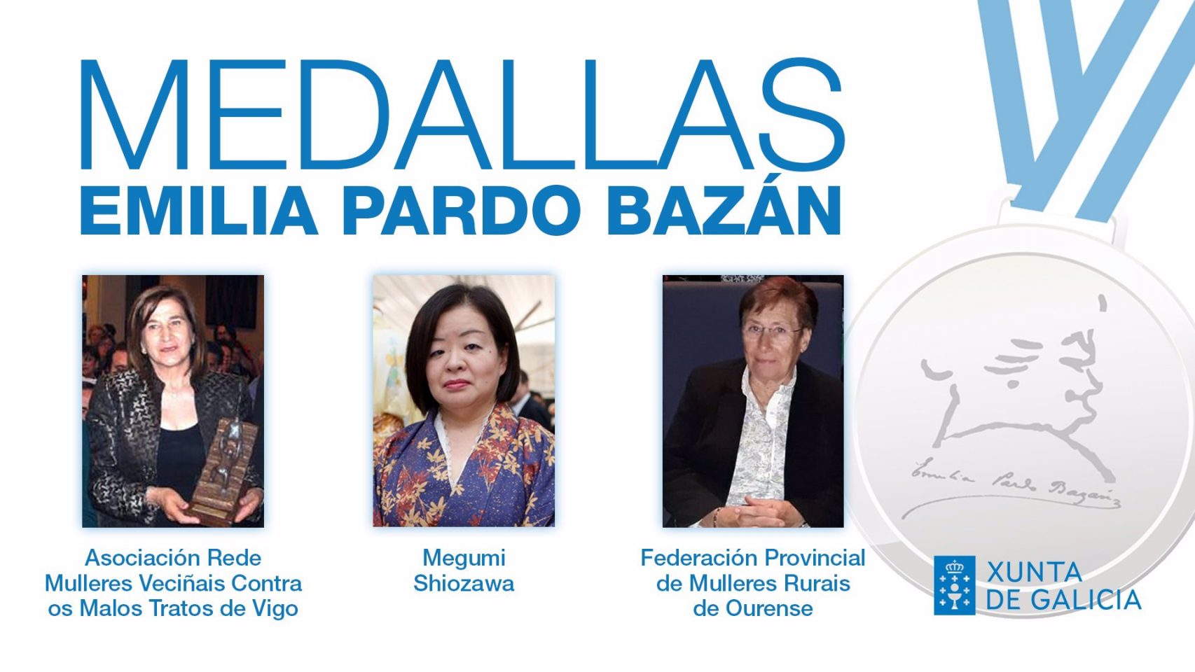 Medallas Emilia Pardo Bazán del 2020.