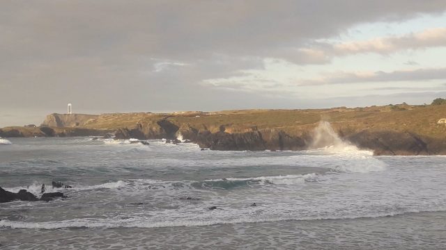 Olas en la playa de Meirás, Valdoviño (A Coruña)