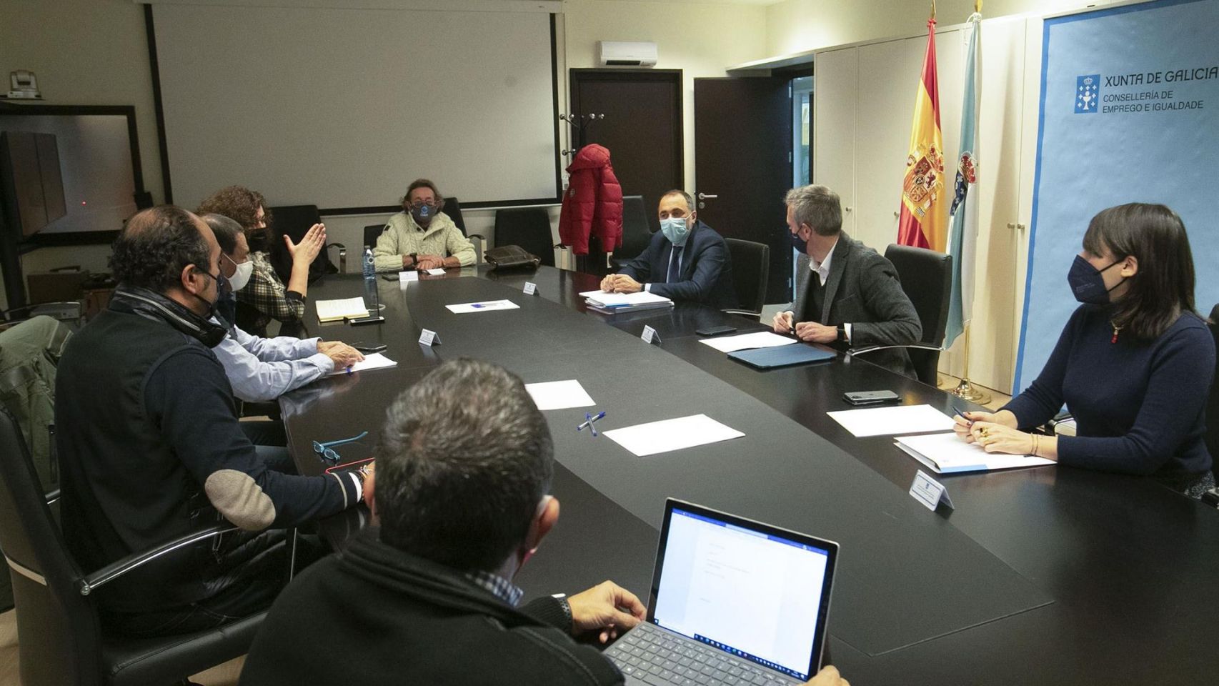 Reunión entre la Xunta y los hosteleros gallegos.