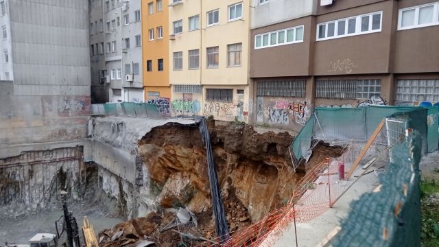 Imagen del derrumbe en las obras de Rey Abdullah.