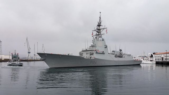 La fragata 'Méndez Núñez'.