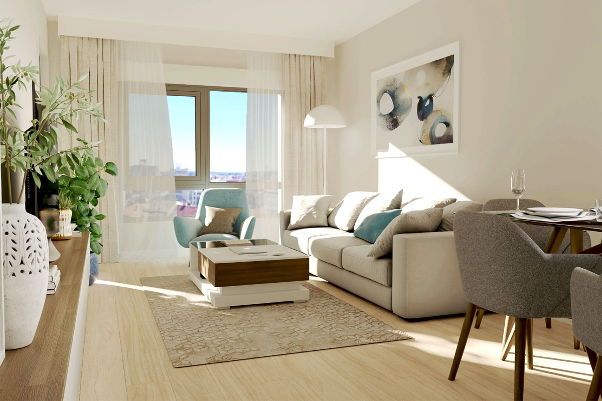 Así serán los nuevos y modernos pisos de la Ronda de Nelle en A Coruña