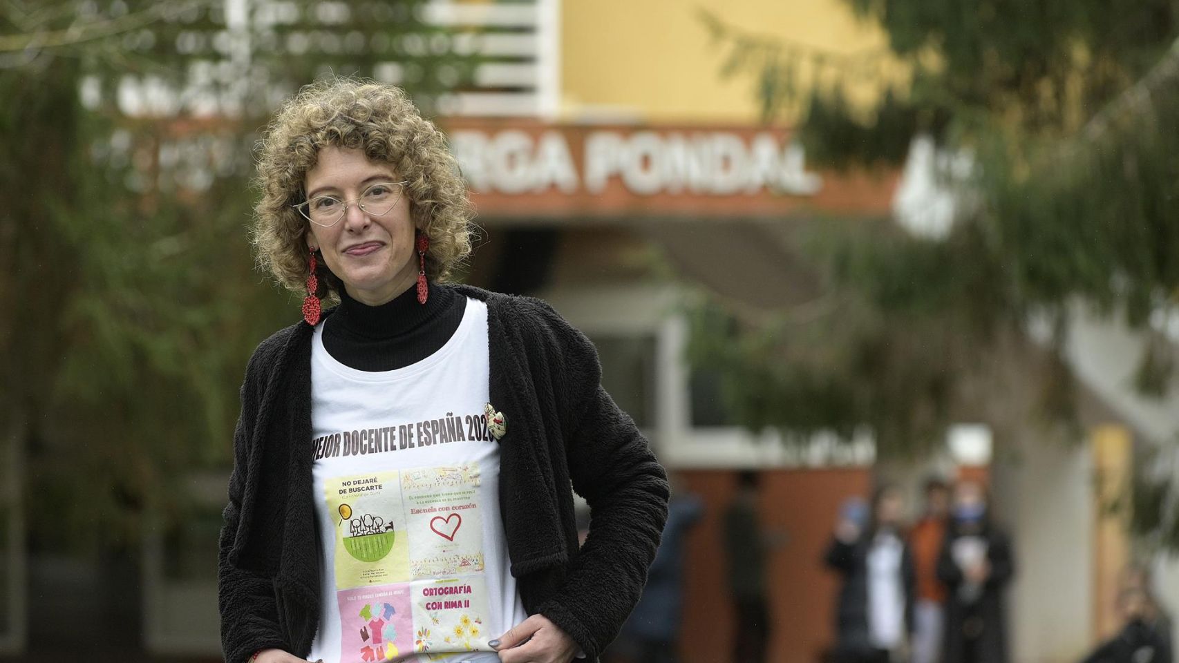 Alicia Tojeiro, reconocida como la mejor profesora de Primaria de España, en Oleiros