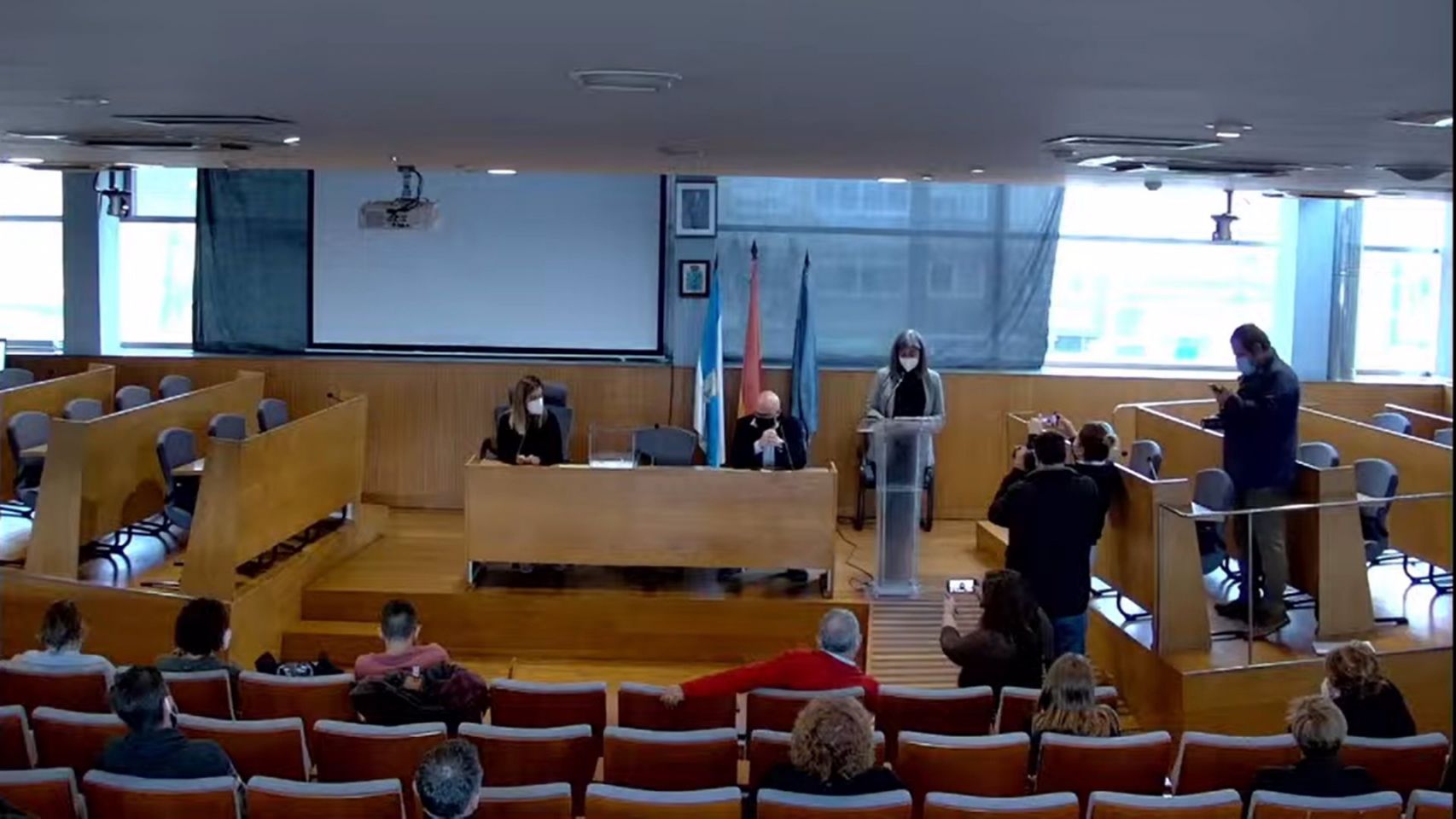 Pleno para la elección de la nueva alcaldesa de Cangas (Pontevedra), Victoria Portas.