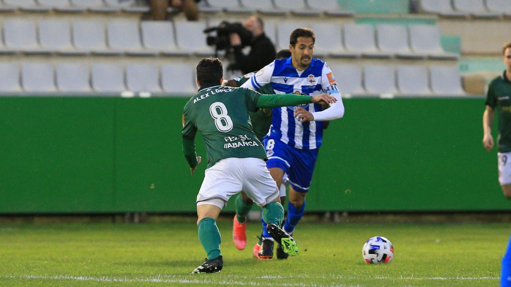 El Racing de Ferrol en un encuentro contra el Deportivo.