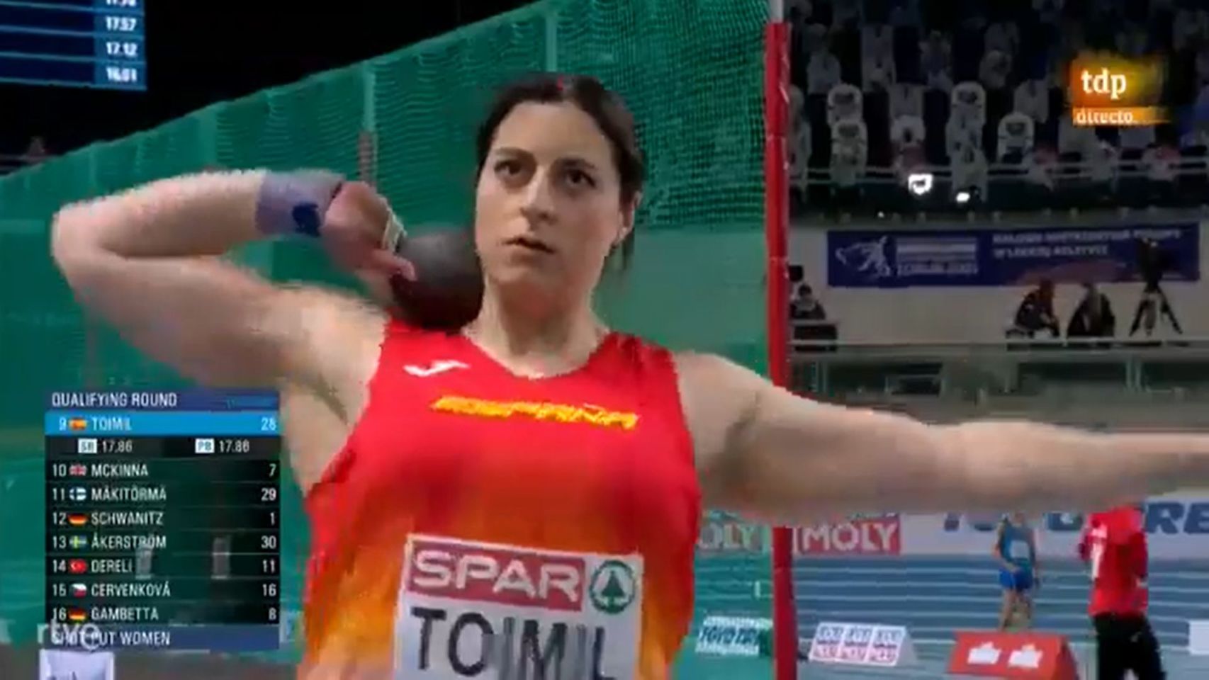 A Belén Toimil le bastó con un lanzamiento para acceder a la final en el Europeo de Atletismo