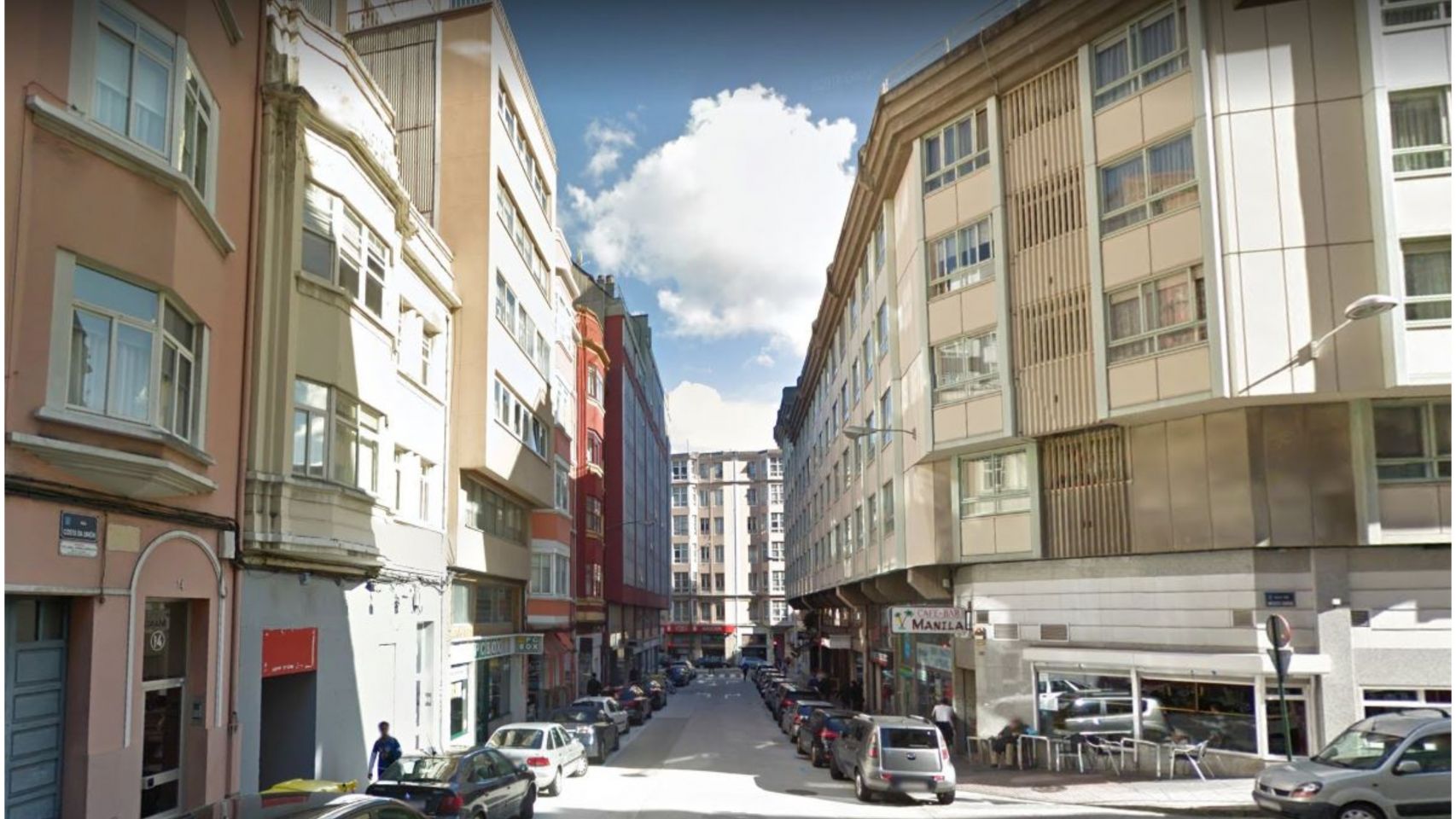 La calle Cuesta de la Unión de A Coruña.
