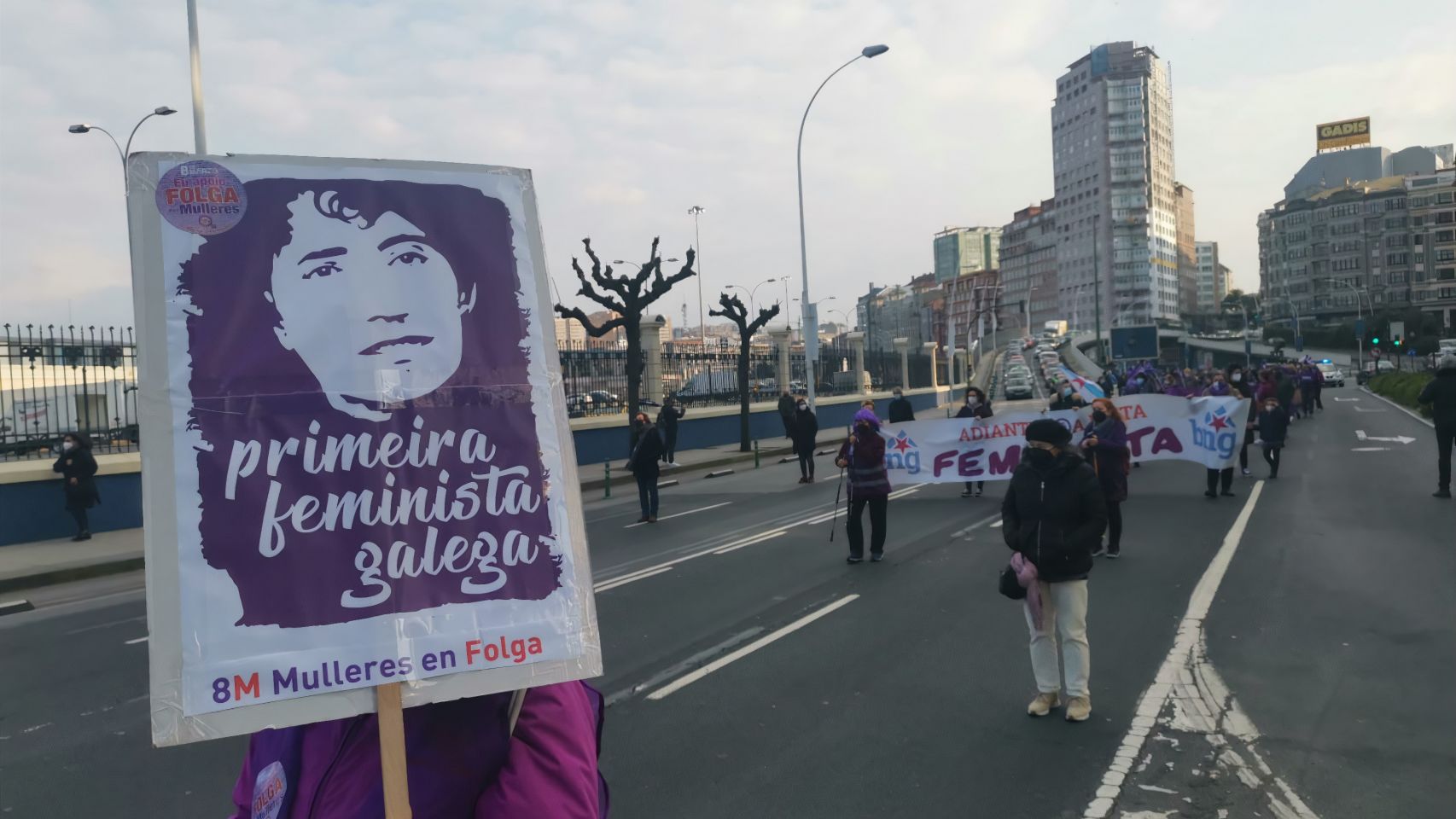 Manifestación del 8-M en A Coruña en una imagen de archivo 
