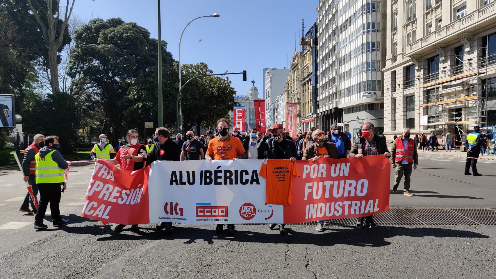 Manifestación esta mañana en A Coruña 