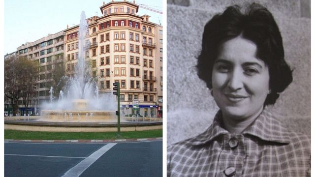 La fuente de Cuatro Caminos y su arquitecta, Milagros Rey.