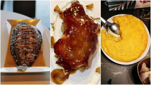 Lenguado al jerez de Salitre, paletilla de cordero lechal de O Lagar da Estrella y tortilla de O Freixo