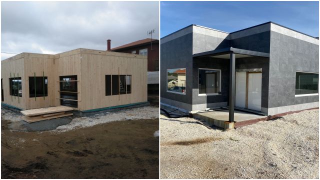 Cafetería construida por GaliaHome con CLT