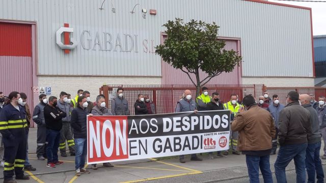 Protesta de los trabajadores de Gabadi.