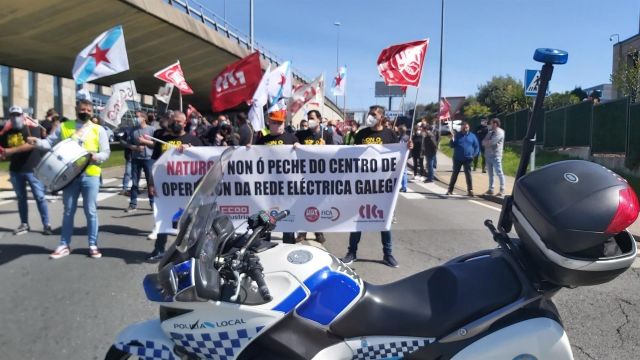 Protesta de trabajadores de Naturgy.