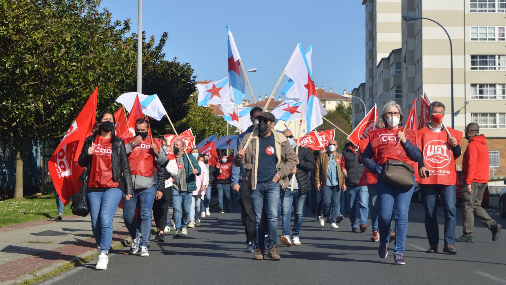 Manifestación para reivindicar soluciones a la crisis insdustral en Ferrol.