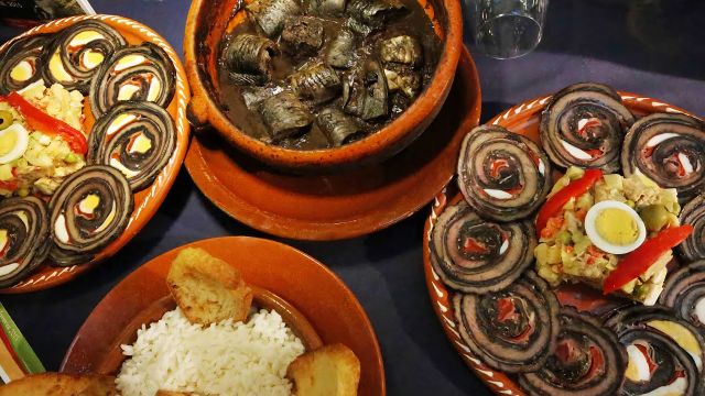 Diferentes preparados de lamprea (Fuente: Concello de Arbo)