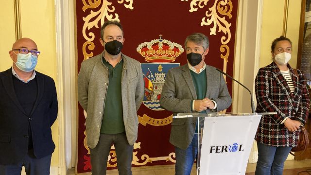 Presentación de la Feira do Libro de Ferrol, esta mañana.