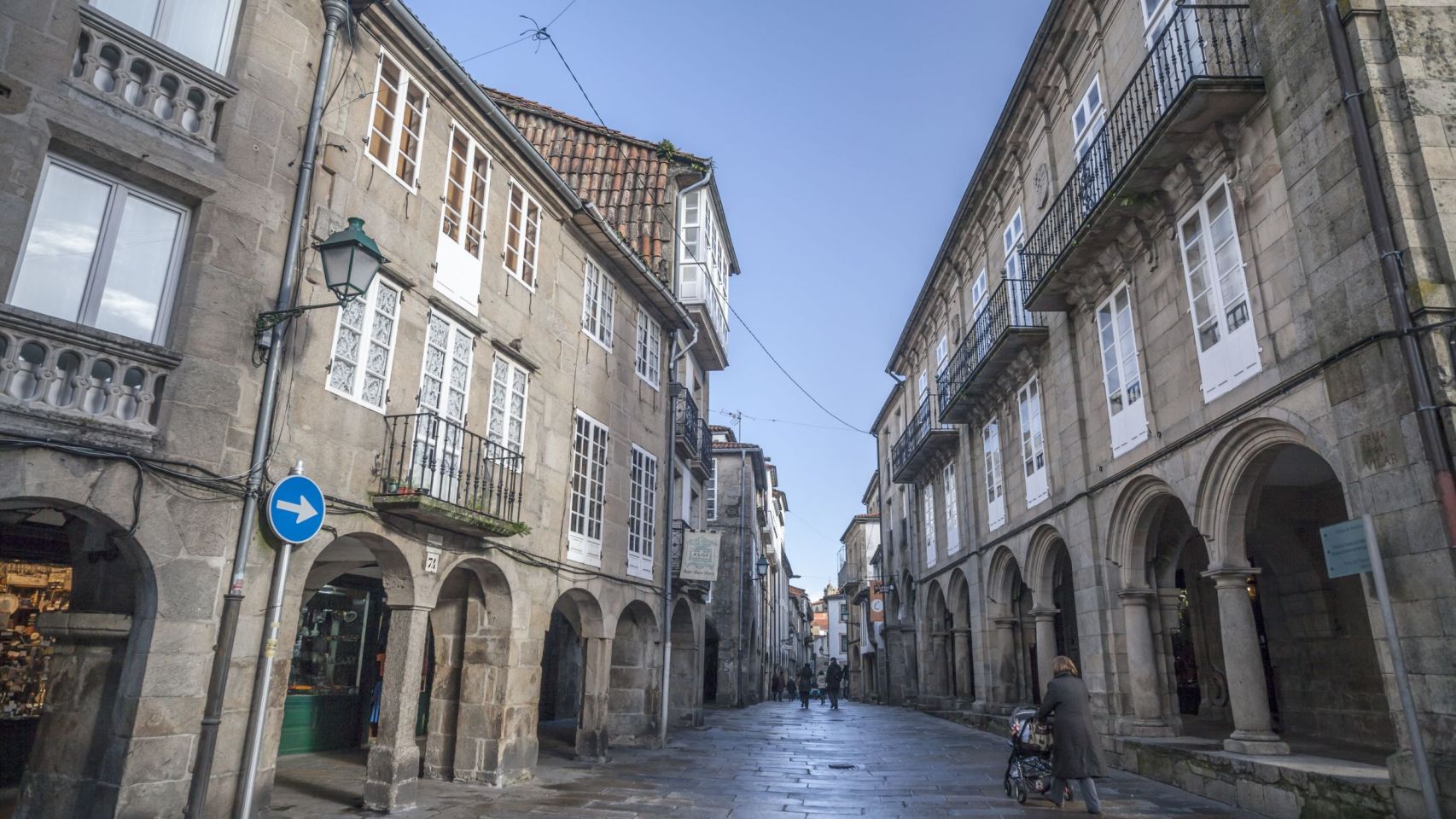 Casco histórico de Santiago de Compostela.