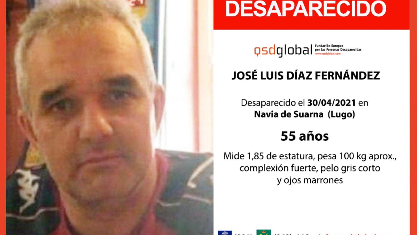 José Luis Díaz, desaparecido en Navia de Suarna (Lugo).