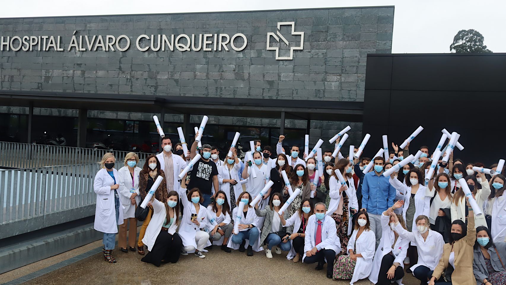 Residentes de medicina y enfermería del Álvaro Cunqueiro
