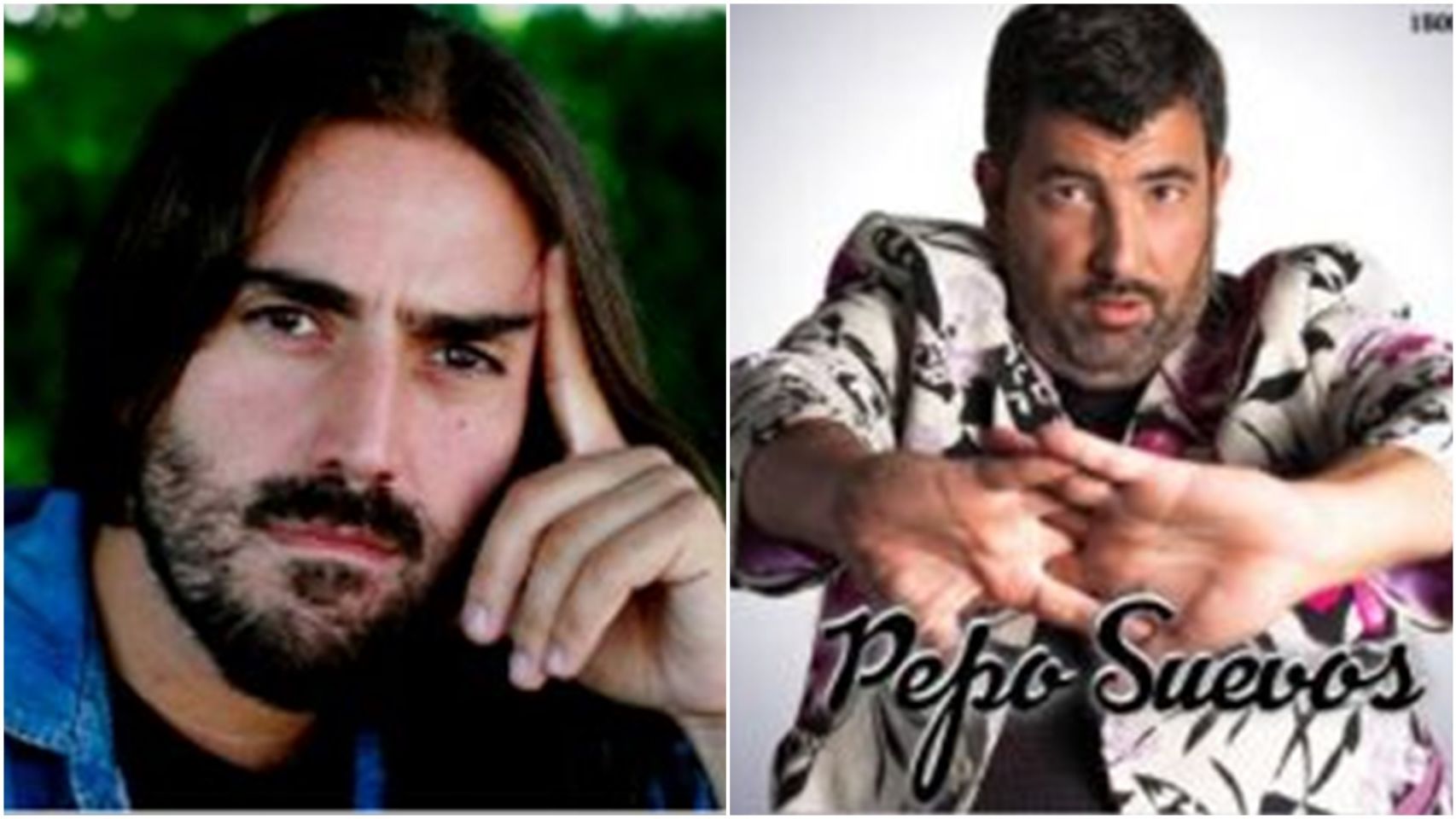 El cantante Andrés Suárez y el humorista Pepo Suevos.