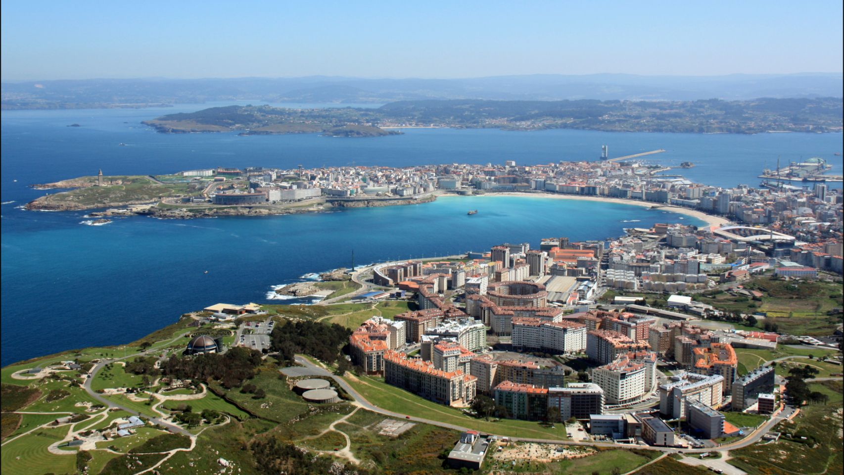 Vista área de A Coruña