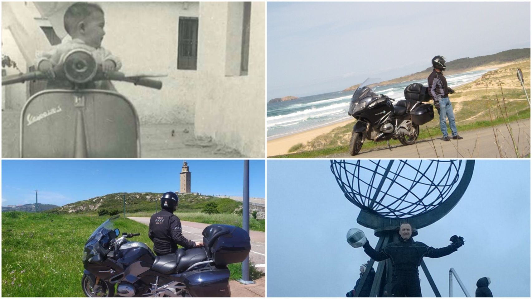 Imágenes de los viajes de 'De Ferrol al mundo en moto'.