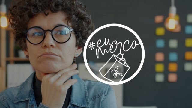 Un fotograma del anuncio "Eu merco aquí".