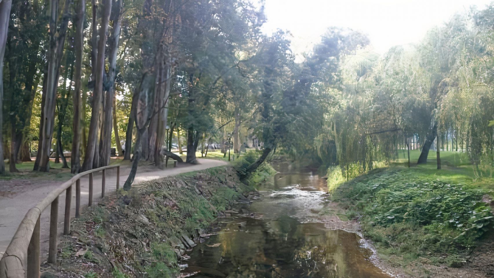 Paseo del río Lagares en Vigo.