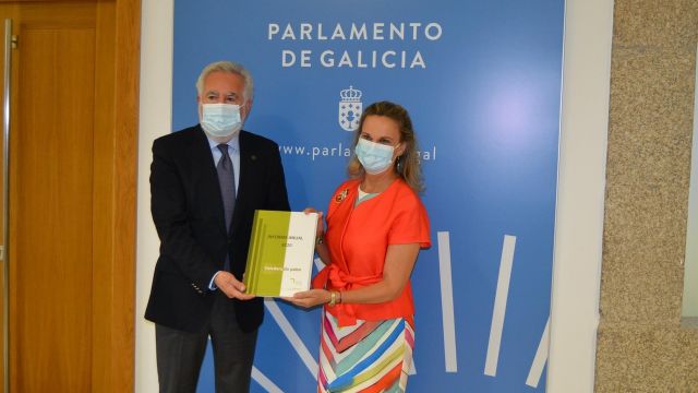 La valedora do Pobo, María Dolores Fernández Galiño, hace entrega de la memoria anual relativa a 2020.