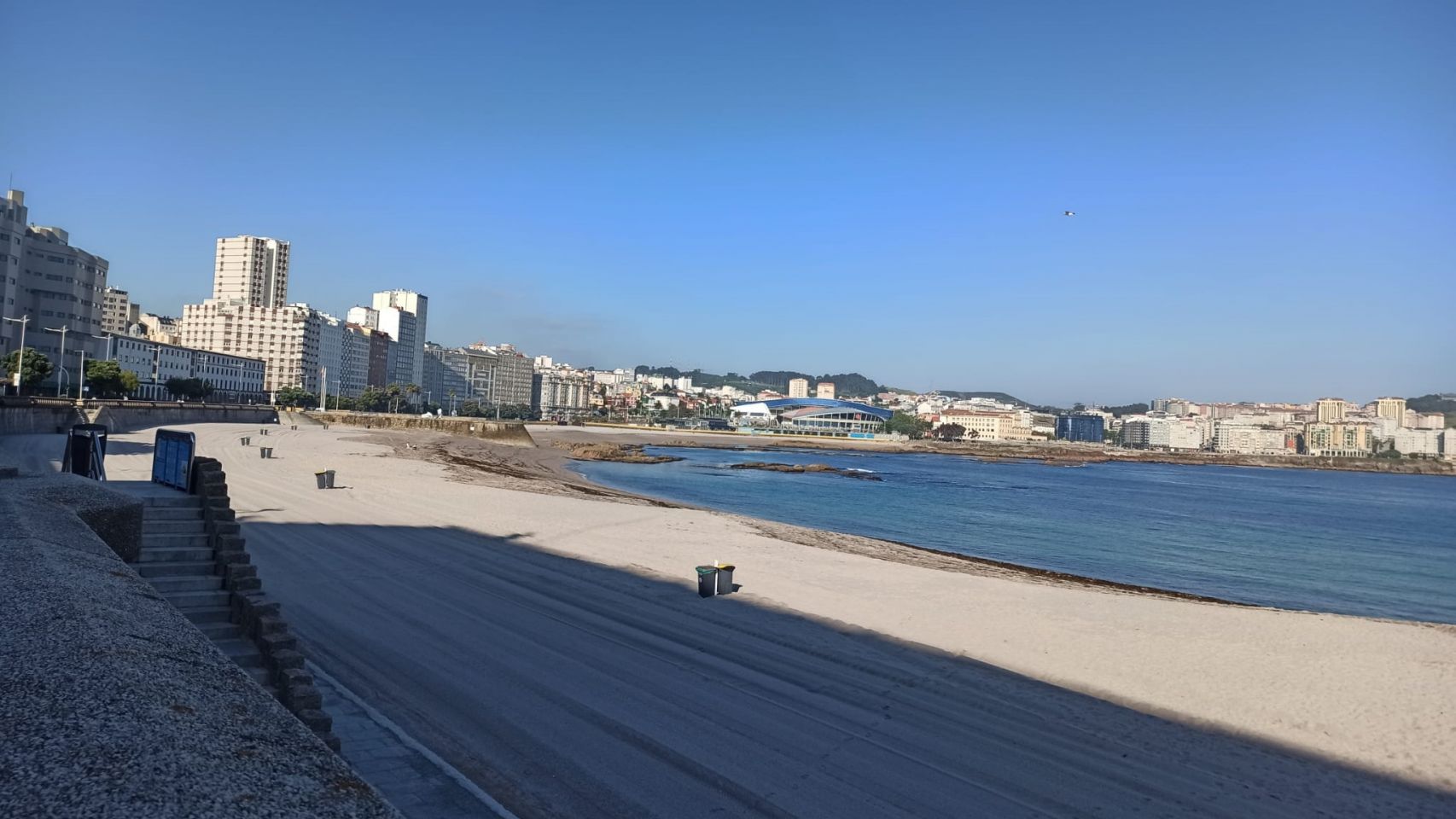 La playa del Orzán, en A Coruña.