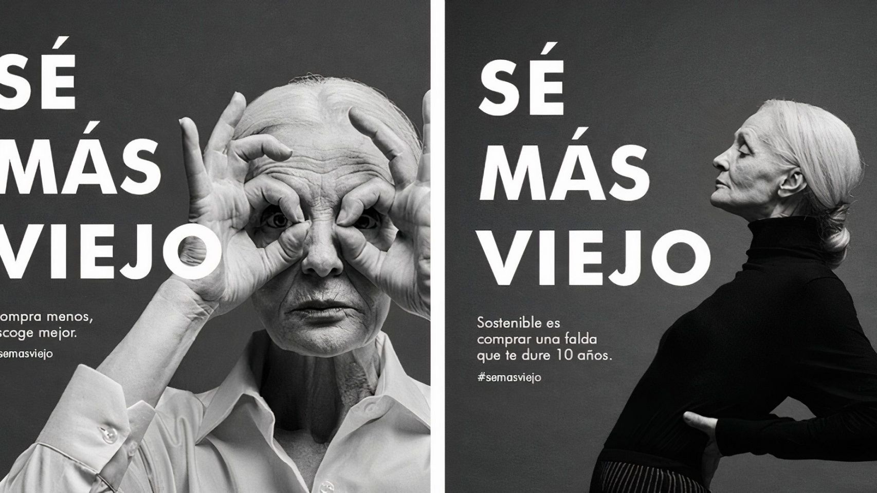 Una imagen de la campaña de Adolfo Domínguez "Sé más viejo".