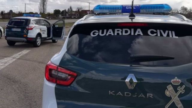 Control de carretera de la Guardia Civil.