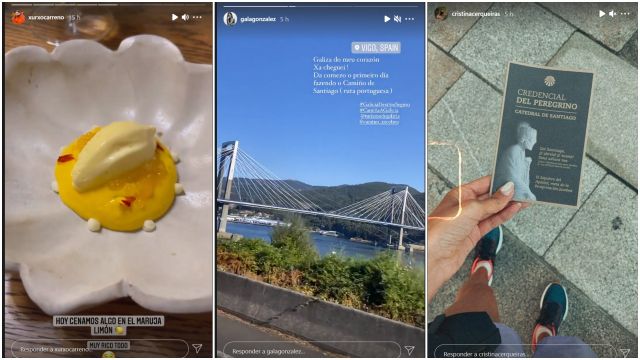 Imágenes de las cuentas de Instagram de los 'influencers' que harán el Camino de Santiago