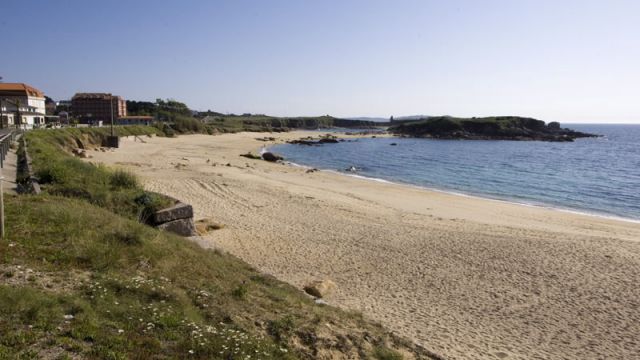 Playa de A Lapa, en Sanxenxo (Pontevedra), una de las playas que no izará la bandera azul