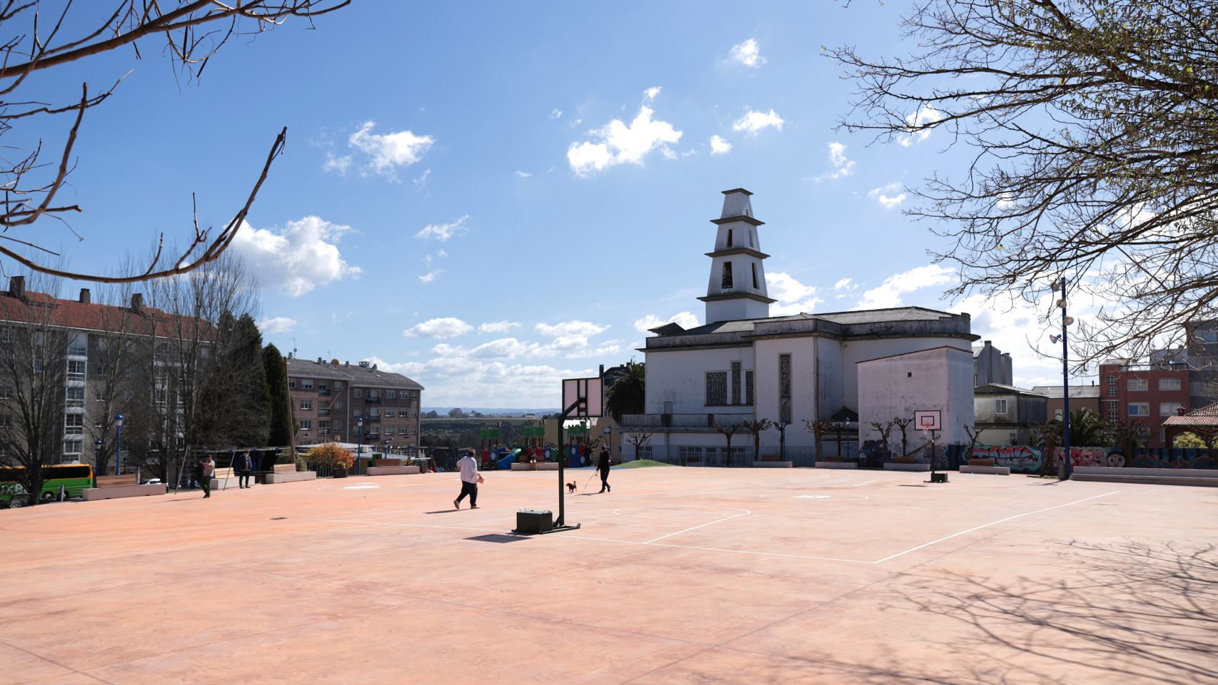 La plaza de Vilaboa, en el municipio coruñés de Culleredo.