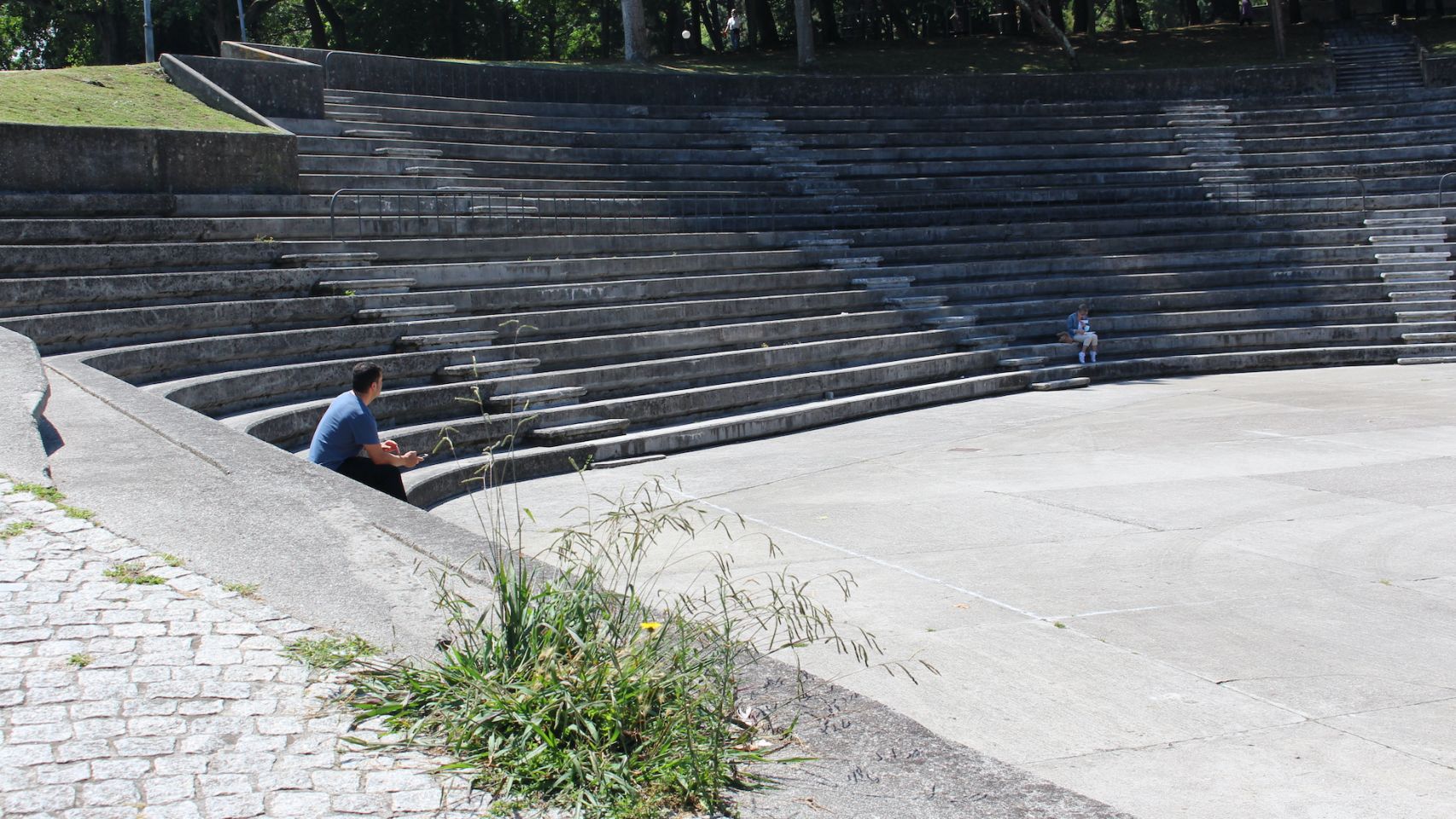 El anfiteatro del parque de Santa Margarita, en A Coruña.