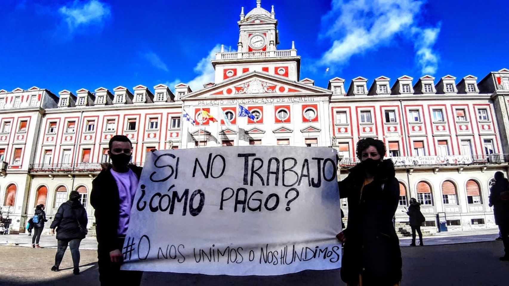 Movilización de hosteleros y autónomos en Ferrol