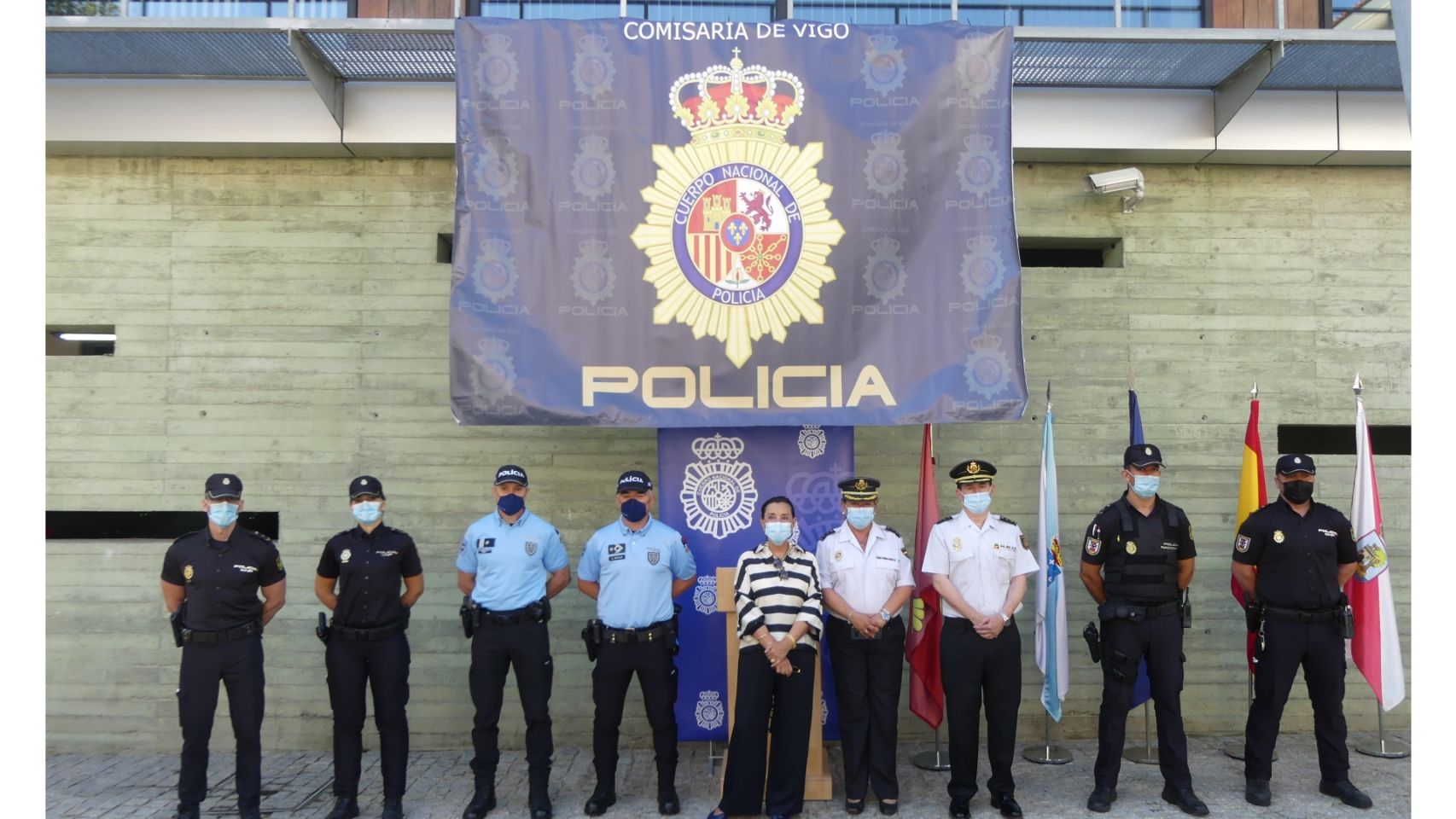 Agentes españoles y portugueses en la Comisaría de Vigo