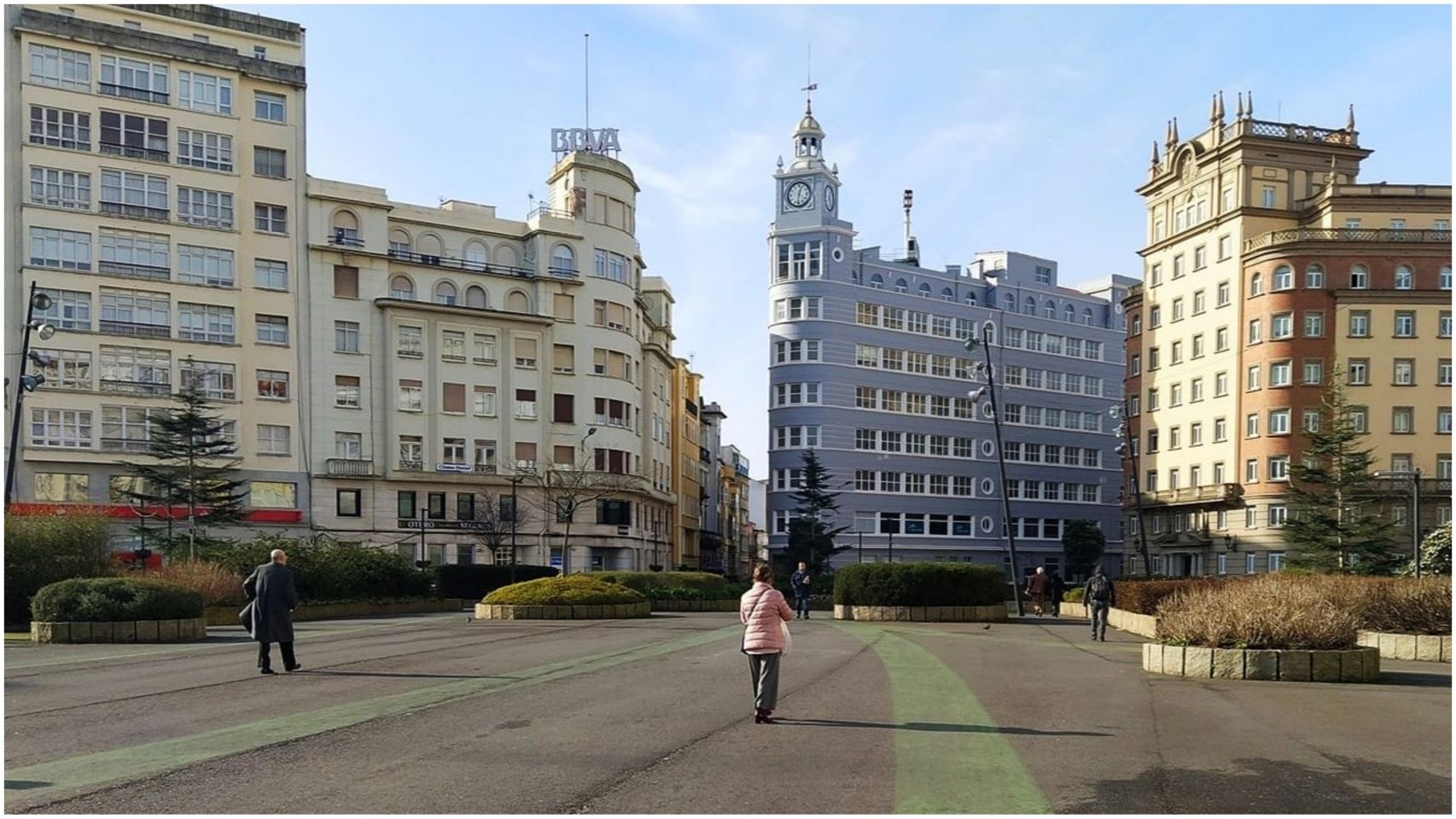 La plaza de España de Ferrol.