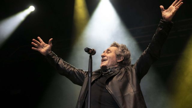 Miguel Ríos en el concierto de ayer en María Pita