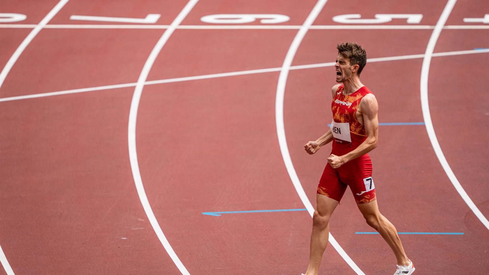 El atleta español Adrián Ben en los Juegos Olímpicos de Tokio.