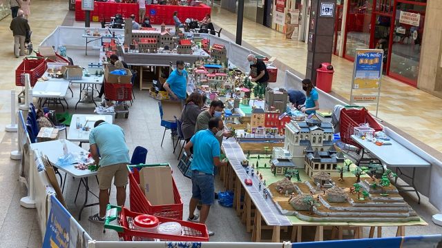 El montaje de la exposición "O Camiño a vista de Playmobil".