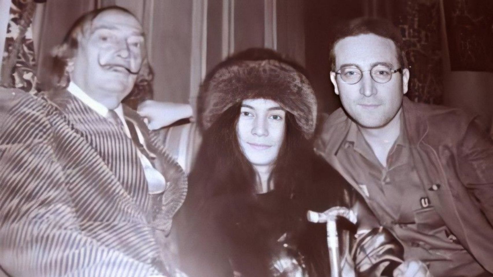 Salvador Dalí, Yoko Ono y John Lennon