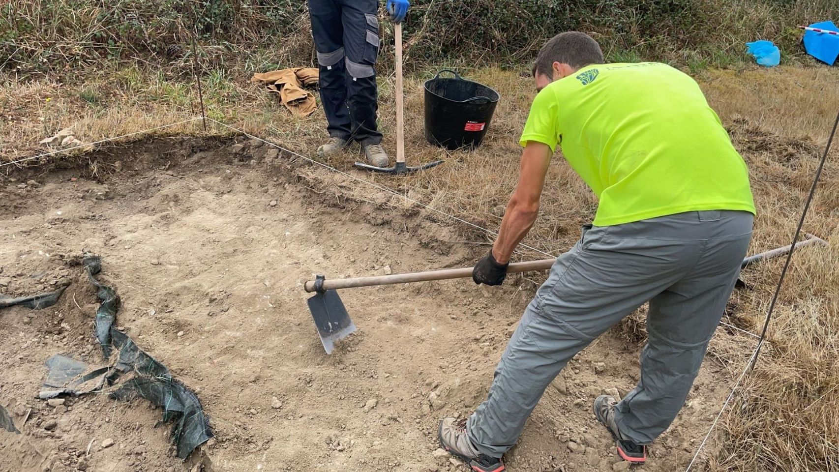 Nueva fase de la excavación del yacimiento de la villa romana de Proendos, en Sober (Lugo).